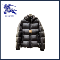 Burberryメンズ ブラック ウォリアー 分解帽子 ダウンコットンKLOU19-3