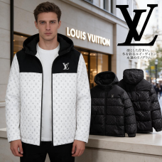 LOUIS VUITTONメンズプリントフード付きコットンジャケットKLOU19-1